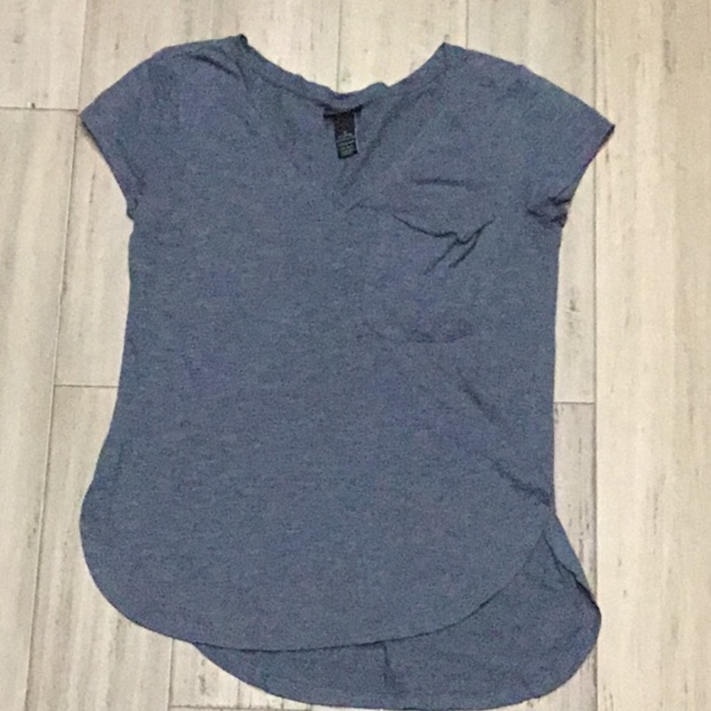 Blue V neck shirt